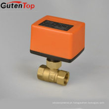 Lb Guten top 3/4 em latão motor elétrico operado válvula de esfera de bronze válvula de esfera motorizada